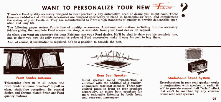 1964 Ford Fairlane Owners Manual Page 8